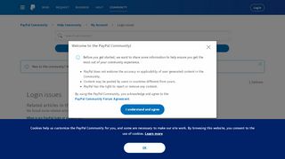 
                            6. Login issues - PayPal Community