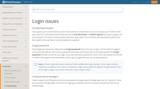
                            6. Login issues - Pivotal Tracker