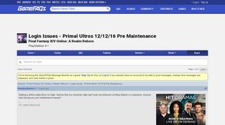 
                            7. Login Issues - Primal Ultros 12/12/16 Pre Maintenance - Final Fantasy ...