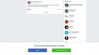 
                            8. Login issues should now be resolved.... - Secret World Legends ...