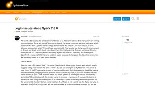 
                            3. Login issues since Spark 2.8.0 - Spark Support - Ignite Realtime ...