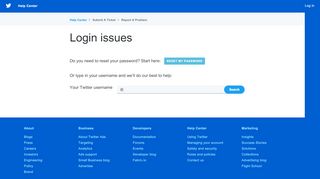 
                            7. Login issues - Twitter support