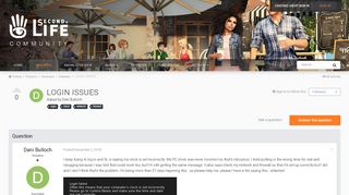 
                            10. LOGIN ISSUES - Viewers - SecondLife Community