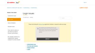
                            11. Login issues – Welcome to Vodafone WiFi Help Center