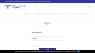 
                            8. Login – Istituto di Vigilanza Aquila srl - sicuraquila