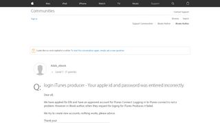
                            12. login iTunes producer - Your apple id and… - Apple Community