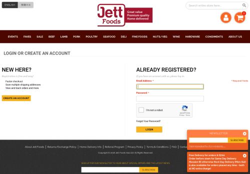 
                            5. Login - Jett Foods