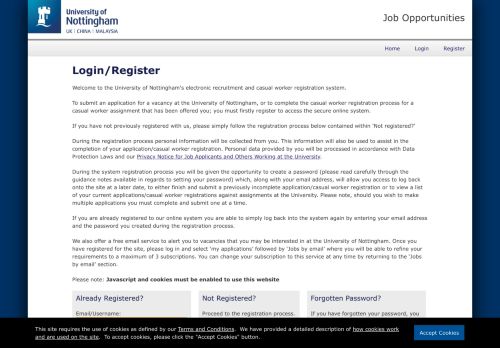 
                            4. Login - Jobs at the University of Nottingham