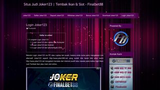 
                            11. Login Joker123 - Situs Judi Joker123 | Tembak Ikan & Slot - Finalbet88