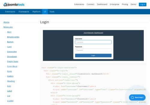 
                            1. Login - Joomlatools