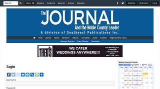
                            11. Login | Journal & Noble County Leader