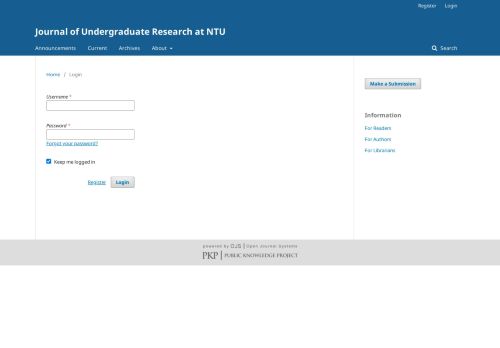 
                            5. Login | Journal of Undergraduate Research at NTU