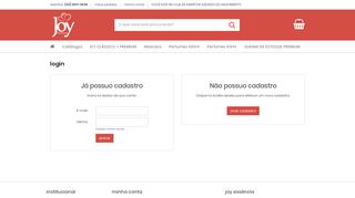 
                            2. Login - Joy Essência