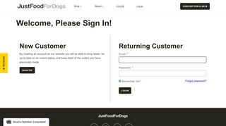 
                            6. Login | JustFoodForDogs