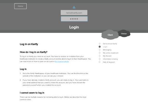 
                            6. Login - Karify - US