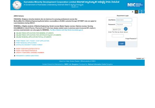 
                            2. Login - Karnataka Minorities Development Corporation