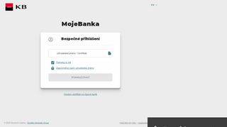 
                            2. Login - KB - Komerční banka