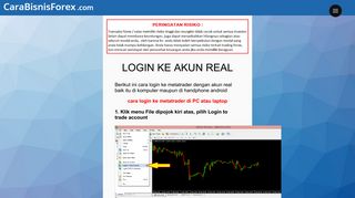 
                            9. LOGIN KE AKUN REAL - cara bisnis forex