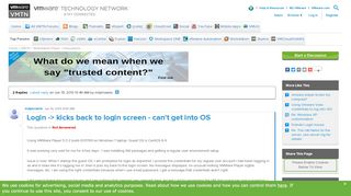 
                            1. Login -> kicks back to login screen - can't ... |VMware Communities