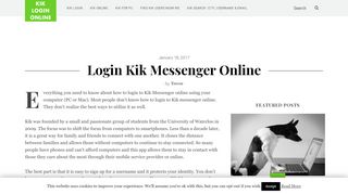 
                            8. Login Kik Messenger Online - Kik Login Online