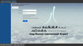 
                            13. Login - KING HUSSEIN INTERNATIONAL AIRPORT<br ...