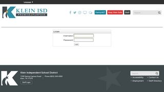 
                            9. Login - Klein ISD