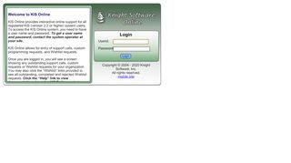 
                            10. Login - Knight Software