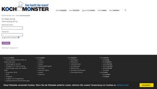 
                            1. Login - KOCHMONSTER | Deutschlands erstes Kochportal für Männer