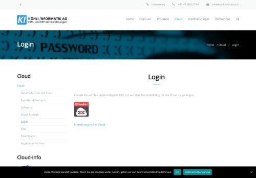 
                            4. Login - KÖHLI INFORMATIK AG - CRM & ERP Software