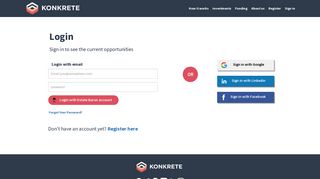 
                            7. Login - Konkrete - Estate Baron