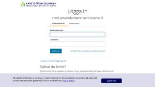 
                            5. Login Konto - Arbetsförmedlingen