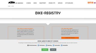 
                            1. Login - KTM BIKE INDUSTRIES - KTM Bikes