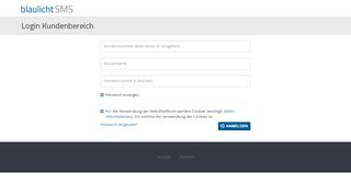 
                            1. Login Kundenbereich | BlaulichtSMS