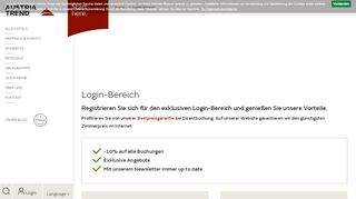 
                            5. Login & Kundenkonto | Austria Trend Hotels