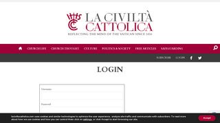 
                            6. Login - La Civiltà Cattolica