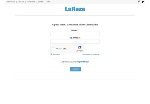 
                            6. Login | La Raza Clasificados