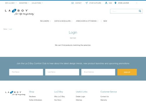 
                            4. Login | La-Z-Boy NZ