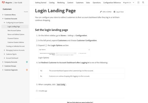 
                            2. Login Landing Page - Magento