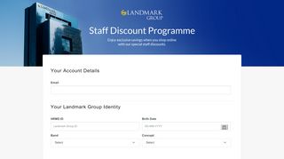 
                            6. login - Landmark Group - Staff Discount