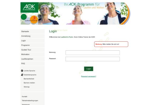 
                            3. Login - Laufend in Form