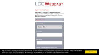 
                            9. Login | LCGWebcast