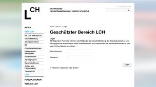 
                            4. Login - LCH - LCH, Dachverband Lehrerinnen und Lehrer Schweiz ...