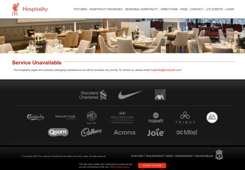 
                            7. Login - LFC Hospitality - Liverpool FC