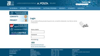 
                            3. Login - Liceo Scientifico Statale A. Volta - Milano