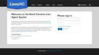 
                            11. Login - LiensNC Lien Service