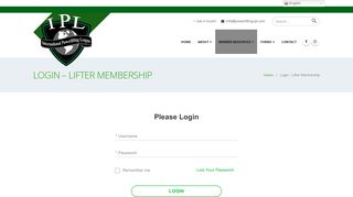 
                            7. Login – Lifter Membership – IPL Powerlifting