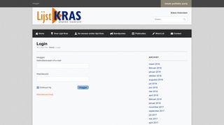 
                            2. Login - Lijst Kras