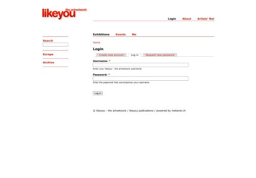 
                            5. Login | likeyou - the artnetwork