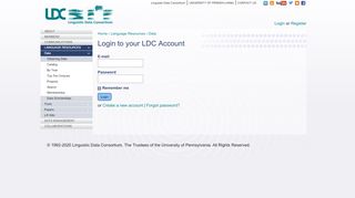 
                            8. Login - Linguistic Data Consortium