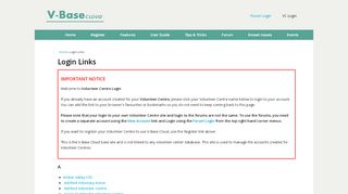 
                            8. Login Links | V-Base Cloud